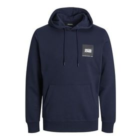 Jack & Jones Jjerover Sweat Hood SN Lacivert Erkek Sweatshirt
