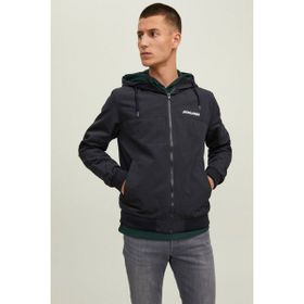 Jack & Jones Jjerush Hood Bomber Noos Siyah Erkek Mont