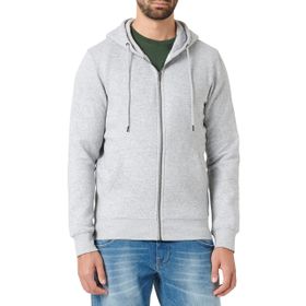 Jack & Jones Jjestar Basic Sweat Zip Hood Noos Light Grey Melanj Erkek Sweatshirt