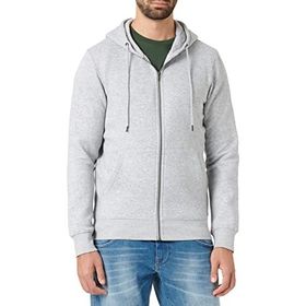 Jack & Jones Jjestar Basic Sweat Zip Hood Noos Light Grey Melanj Erkek Sweatshirt