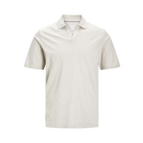 Jack & Jones Jjesummer Linen SS LN Crockery Polo Erkek T-shirt