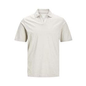 Jack & Jones Jjesummer Linen SS LN Crockery Polo Erkek T-shirt