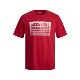 Jack & Jones Jjflint Tee Ss Gerçek Kırmızı Bisiklet Yaka Erkek T-shirt