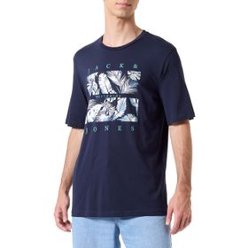 Jack & Jones Jjfloor Tee SS Lacivert Navy Blazer Bisiklet Yaka Erkek T-shirt