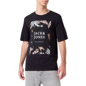 Jack & Jones Jjfloor Tee SS Siyah Bisiklet Yaka Erkek T-shirt