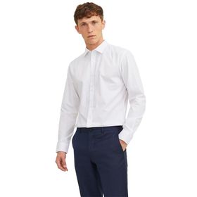 Jack & Jones Jjjoe Shirt LS Plain Beyaz Erkek Gömlek