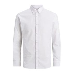 Jack & Jones Jjjoe Shirt LS Plain Beyaz Erkek Gömlek