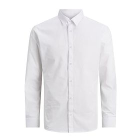 Jack & Jones Jjjoe Shirt LS Plain Beyaz Erkek Gömlek