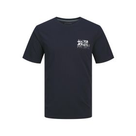 Jack & Jones Jjluke Tee Ss Koyu Mavi Beyaz Gri Bisiklet Yaka Erkek T-shirt