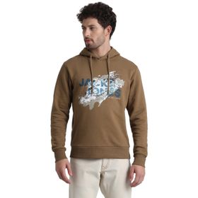 Jack & Jones Jjnelson Sweat Hood Sütlü Kahve Erkek Sweatshirt