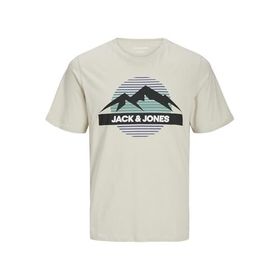 Jack & Jones Jjpeak Tee Ss Moonbeam Bisiklet Yaka Erkek T-shirt