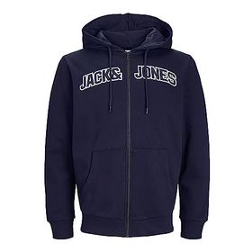 Jack & Jones Jjroux Sweat Zip Hood Lacivert Erkek Sweatshirt