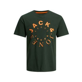 Jack & Jones Jjwarrior Tee Ss Crew Neck Koyu Yeşil Erkek T-shirt