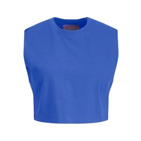 Jack & Jones Jjxx Jxalvira Slim Sl Crop Every Tee JRS SN Blue Iolite Kadın T-shirt