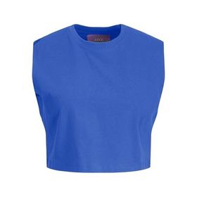 Jack & Jones Jjxx Jxalvira Slim Sl Crop Every Tee JRS SN Blue Iolite Kadın T-shirt
