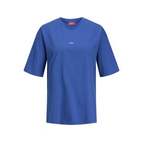 Jack & Jones Jjxx Jxandrea Loose SS Logo Tee Jrs Noos Blue Iolite Print White Logo Kadın T-shirt