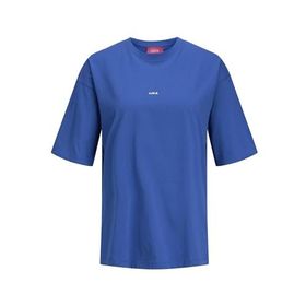 Jack & Jones Jjxx Jxandrea Loose SS Logo Tee Jrs Noos Blue Iolite Print White Logo Kadın T-shirt