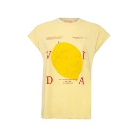 Jack & Jones JJXX Jxastrid SL Boxy Print TEE JRS French Vanilla Kadın T-shirt