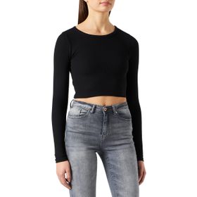 Jack & Jones Jjxx Jxfeline Str Ls Rib Tee Jrs Noos Black Kadın T-shirt