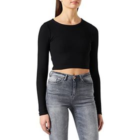 Jack & Jones Jjxx Jxfeline Str Ls Rib Tee Jrs Noos Black Kadın T-shirt