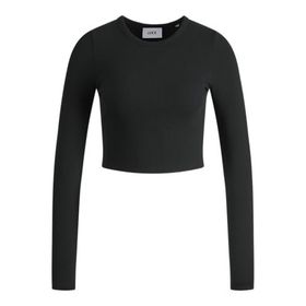 Jack & Jones Jjxx Jxfeline Str Ls Rib Tee Jrs Noos Black Kadın T-shirt
