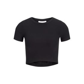 Jack & Jones Jjxx Jxflorie Ss Rib Tee Noos Siyah Kadın T-shirt