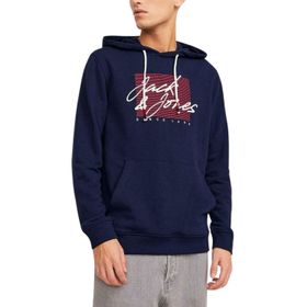 Jack & Jones JJZURI SWEAT HOOD LN Lacivert Erkek Sweatshirt