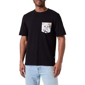 Jack & Jones Joraruba Abstract Aop Pocket Tee SS CN Siyah Erkek T-shirt