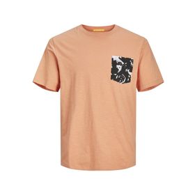 Jack & Jones Joraruba Abstract Aop Pocket Tee SS CN Somon Rengi Erkek T-shirt