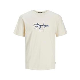Jack & Jones Joraruba Branding Tee Ss Crew Neck Krem Rengi Erkek T-shirt