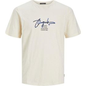 Jack & Jones Joraruba Branding Tee Ss Crew Neck Krem Rengi Erkek T-shirt