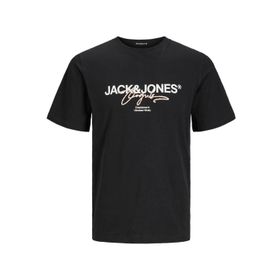 Jack & Jones Joraruba Branding Tee Ss Crew Neck Siyah Erkek T-shirt