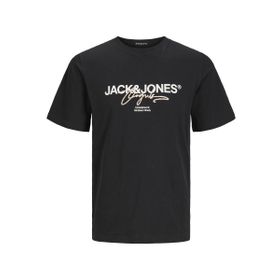 Jack & Jones Joraruba Branding Tee Ss Crew Neck Siyah Erkek T-shirt