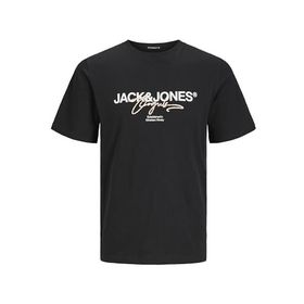 Jack & Jones Joraruba Branding Tee Ss Crew Neck Siyah Erkek T-shirt