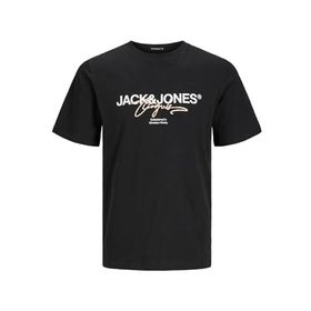 Jack & Jones Joraruba Branding Tee Ss Crew Neck Siyah Erkek T-shirt