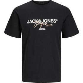 Jack & Jones Joraruba Branding Tee Ss Crew Neck Siyah Erkek T-shirt