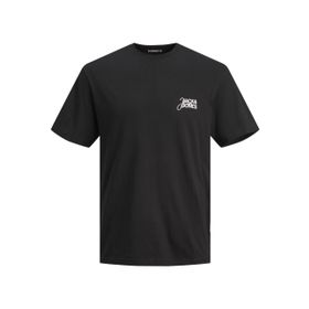 Jack & Jones Joraruba Siyah AOP Back Tee Ss Crew Erkek T-shirt