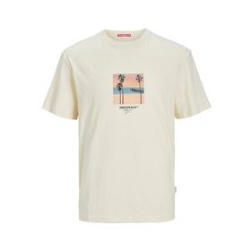 Jack & Jones Joraruba Small Photo Tee Ss Crew Neck Krem Rengi Erkek T-shirt