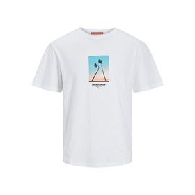 Jack & Jones Joraruba Small Photo Tee Ss Crew Neck Parlak Beyaz Erkek T-shirt