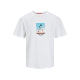 Jack & Jones Joraruba Small Photo Tee Ss Crew Neck Parlak Beyaz Erkek T-shirt