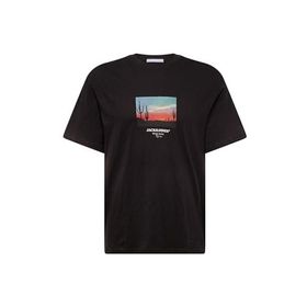 Jack & Jones Joraruba Small Photo Tee Ss Crew Neck Siyah Erkek T-shirt