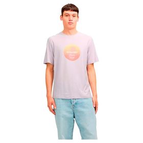 Jack & Jones Joraruba Sunset Branding TEE SS C.N Lila Erkek T-shirt