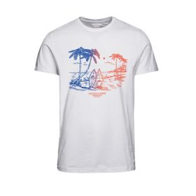 Jack & Jones Joraruba Tee Ss Crew Neck 1 FST Parlak Beyaz Erkek T-shirt
