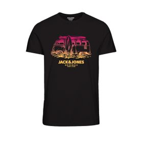 Jack & Jones Joraruba Tee Ss Crew Neck 1 FST Siyah Erkek T-shirt