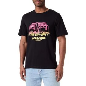 Jack & Jones Joraruba Tee Ss Crew Neck 1 FST Siyah Erkek T-shirt