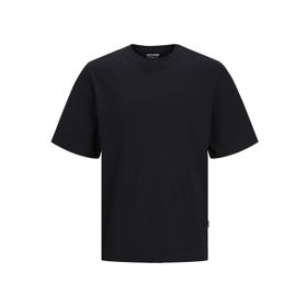 Jack & Jones Jorbari Pointal Rib Tee Ss Crew Neck Siyah Erkek T-shirt