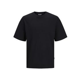Jack & Jones Jorbari Pointal Rib Tee Ss Crew Neck Siyah Erkek T-shirt