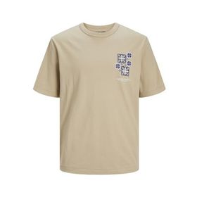 Jack & Jones Jorbarii Tee Ss Crew Neck Koyu Bej Erkek T-shirt