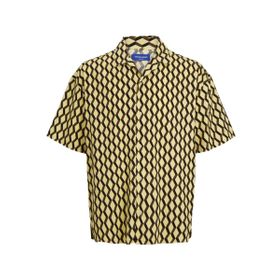Jack & Jones Jorbelize Tencel Aop Shirt SS French Vanilla Erkek T-shirt