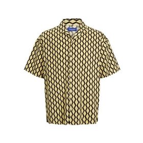 Jack & Jones Jorbelize Tencel Aop Shirt SS French Vanilla Erkek T-shirt